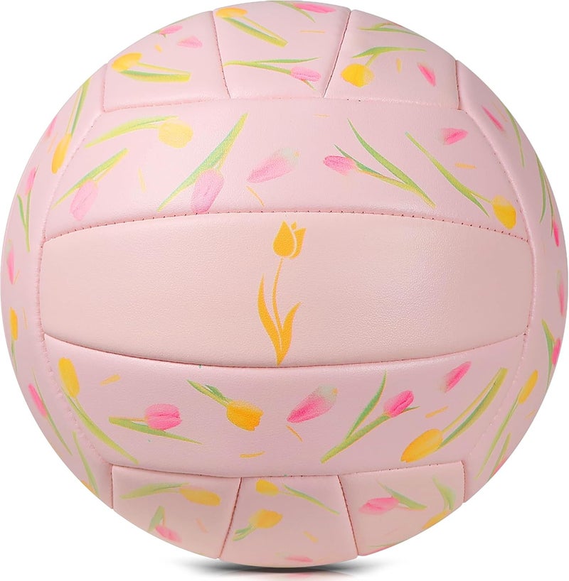 PECOGO Volleyball Size 5 PU Leather Soft Indoor Outdoor Volleyballs Sports Training Game Play Ball for Beginner, Teenager, Adult, 8.2 - Image 2